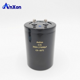 AnXon 200V 27000UF Screw Terminals Aluminum Electrolytic Capacitor 200V 27000MFD